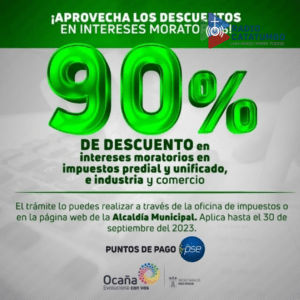 Descuentos  pago de impuestos.