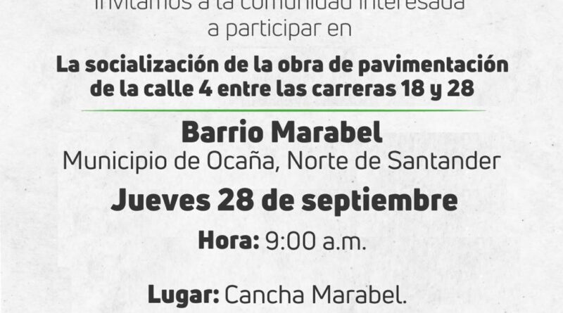 Socialización barrio Marabel