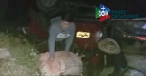 Vehículo volcado