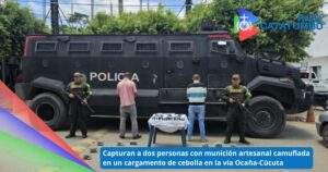 Fueron capturadas dos personas que transportaban munición de fabricación artesanal en la vía que comunica a Ocaña con Cúcuta / Foto: https://www.areacucuta.com/