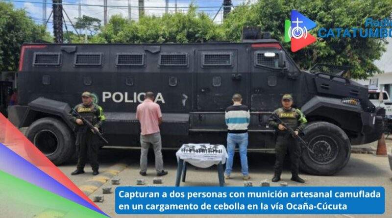 Fueron capturadas dos personas que transportaban munición de fabricación artesanal en la vía que comunica a Ocaña con Cúcuta / Foto: https://www.areacucuta.com/