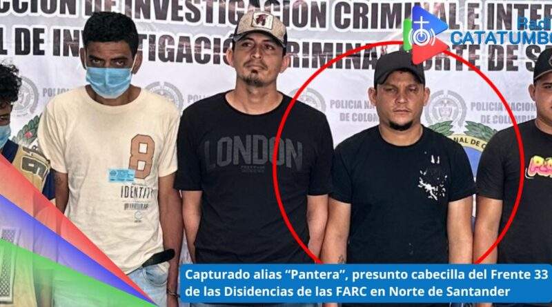 Capturado alias “Pantera”, señalado por las autoridades como presunto cabecilla del Frente 33 de las Disidencias de las FARC / Foto: El Tiempo