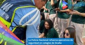 La Policía Nacional ha intensificado operativos de seguridad en las instituciones educativas del municipio de Ocaña / Foto: Redes Sociales
