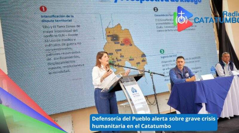 Socialización del informe presentado por la Defensoría del Pueblo sobre la crítica situación de derechos humanos que enfrenta el Catatumbo / Foto: Defensoría del Pueblo