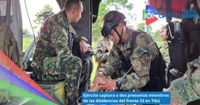 Ejército Nacional capturó a dos presuntos integrantes de las disidencias de las FARC en Tibú, Norte de Santander / Foto: FUERZAS MILITARES DE COLOMBIA