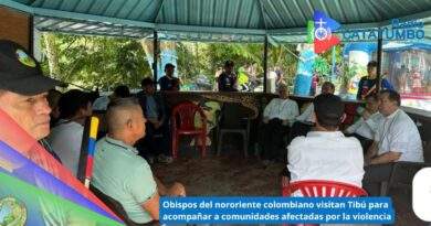 Obispos del nororiente colombiano en su visita al municipio de Tibú / Foto: Diócesis de Ocaña