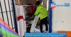 Policía del departamento de Norte de Santander, refuerzan la seguridad en los centros penitenciarios / Foto: Policía Nacional