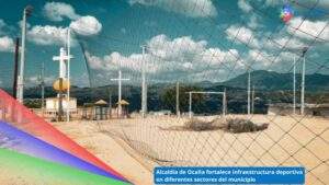 Cerramiento de la cancha ubicada en el barrio la Santa Cruz / Foto: Alcaldía de Ocaña