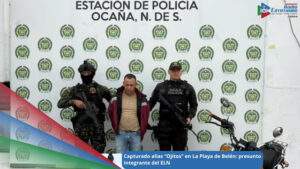 Alias “Ojitos” intengrante del ELN fue capturado en la Playa de Belen, Norte de Santander / Foto: Policia Nacional 