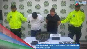 Capturados alias “Biche” y alias “La Mona” en Ocaña, Norte de Santander / Foto: Policía Nacional