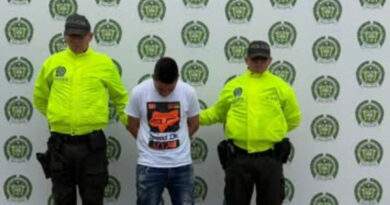 Johan Andey Bohórquez Pallares capturado como presunto responsable del secuestro, homicidio y hurto calificado del ciudadano José Trinidad Rodríguez García / Foto: Policía Nacional