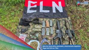 Dos operaciones militares permitieron al Ejército incautar material bélico del ELN y neutralizar explosivos en zona rural de Tibú, Norte de Santander / Foto: Ejército Nacional