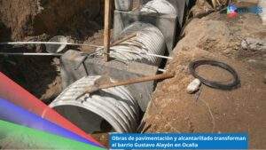 Obras de mejoramiento del sistema de alcantarillado y pavimentación del barrio Gustavo Alayón en Ocaña, Norte de Santander / Foto: Alcaldía de Ocaña 