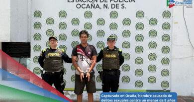 Capturado hombre de 38 años, señalado de cometer abusos sexuales contra un niño de tan solo 8 años. El procedimiento se cumplió en el barrio Los Sauces de Ocaña, Norte de Santander / Foto: Policía Nacional