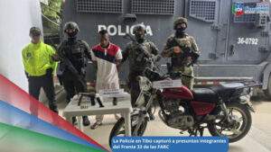 Capturado ciudadano venezolano, acusado presuntamente de pertenecer a las FARC. / Foto: Policía Nacional 