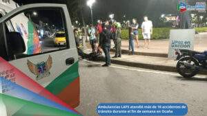 Imagen de referencia – La empresa Ambulancias LAFS reportó un incremento en la accidentalidad durante el pasado fin de semana en Ocaña, Norte de Santander / Foto: Redes Sociales 
