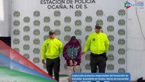 Policía Nacional capturó a José Armando Rincón Ortiz, señalado como presunto responsable del homicidio de Osnaider Avendaño, ocurrido en marzo de este año en Ocaña, Norte de Santander / Foto: Policía Nacional