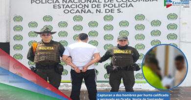 Capturados dos hombres señalados de cometer el delito de hurto calificado y agravado / Foto: Policía Nacional