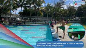 Entrega de donación de los cuatro kioscos de parte de Crediservir en la piscina olímpica de Ocaña, Norte de Santander / Foto: Suministrada
