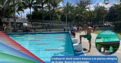 Entrega de donación de los cuatro kioscos de parte de Crediservir en la piscina olímpica de Ocaña, Norte de Santander / Foto: Suministrada