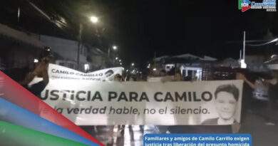 Familiares y amigos de Camilo Carrillo marcharon frente a la Fiscalía en Ocaña para exigir justicia tras la liberación de Nicolás Gutiérrez señalado como presunto responsable de su muerte / Foto: Suministrada