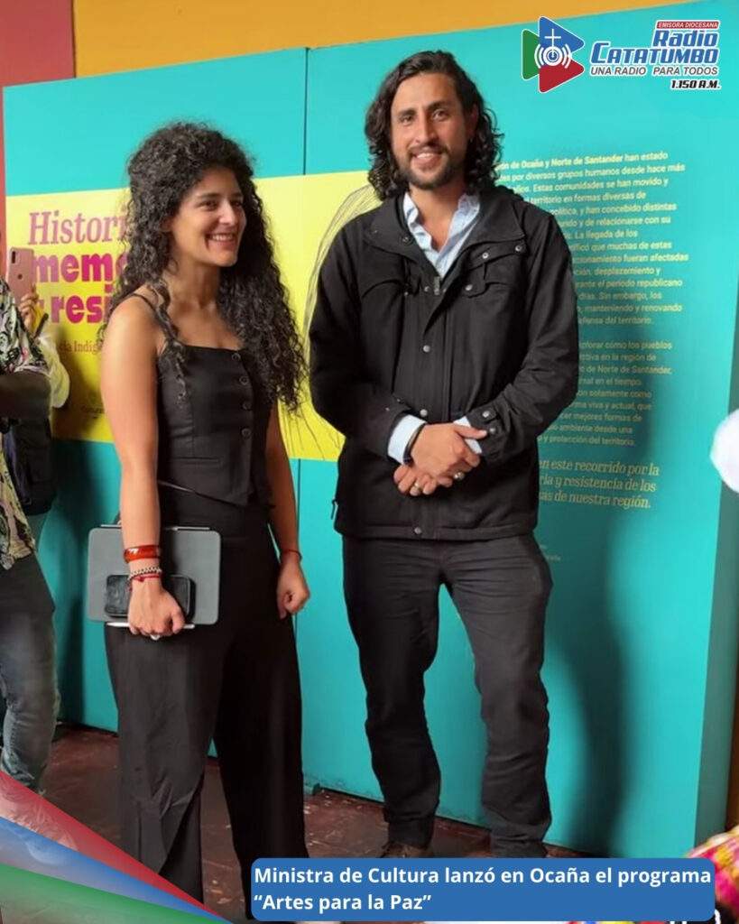 Yannai Kadamani Fonrodona, Ministra de las Culturas, las Artes y los Saberes, en su visita para realizar el lanzamiento del programa “Artes para la Paz” en a Ocaña, Norte de Santander / Foto: Alcaldía de Ocaña