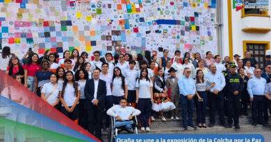 Exposición de la Colcha Por La Paz en la Casa Episcopal de Ocaña, Norte de Santander / Foto: Diócesis de Ocaña