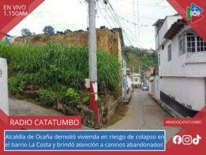 Imagen de referencia – Fue demolida una vivienda que presentaba alto riesgo en el barrio La Costa de Ocaña, Norte de Santander / Foto: Redes Sociales