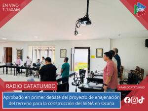 Concejo Municipal de Ocaña aprobó en primer debate que busca la enajenación del terreno destinado para la construcción del nuevo SENA en Ocaña, Norte de Santander / Foto: Concejo Municipal de Ocaña