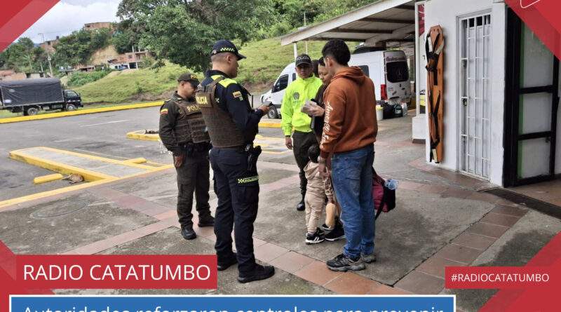 La Policía Nacional con el fin de prevenir posibles casos de secuestro y reclutamiento forzado de niños, niñas y adolescentes adelantó controles de seguridad en la terminal de transportes del municipio de Ocaña, Norte de Santander / Foto: Redes Sociales