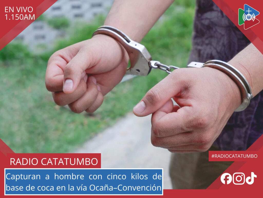Fue capturado por la Policía Nacional hombre que transportaba cocaína en una motocicleta en la vía que comunica a los municipios de Ocaña – Convención, Norte de Santander / Foto: Redes: Sociales