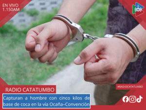 Fue capturado por la Policía Nacional hombre que transportaba cocaína en una motocicleta en la vía que comunica a los municipios de Ocaña – Convención, Norte de Santander / Foto: Redes: Sociales