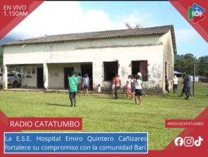 La E.S.E. Hospital Emiro Quintero Cañizares continúa con las adecuaciones y proyectos de infraestructura que buscan mejorar la atención en salud en territorios indígenas de la comunidad Barí en el Catatumbo / Foto: Hospital Emiro Quintero Cañizares