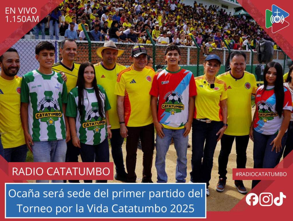 Este sábado 4 de octubre se dará inicio a partir de las 10:30 de la mañana a el Torneo por la Vida Catatumbo 2025 en el Estadio Hermides Padilla de Ocaña, Norte de Santander / Foto: Alcaldía de Ocaña