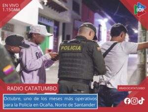 Hasta el momento el mes de octubre se ha consolidado como uno de los más efectivos para la Policía Nacional, logrando un total de 39 capturas en flagrancia por diferentes delitos en Ocaña, Norte de Santander / Foto: Redes Sociales