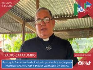 La Parroquia San Antonio de Padua liderada por el Pbro. Linersi León sigue avanzando en la construcción de una vivienda para una familia de escasos recursos en el barrio Tierra Santa en Ocaña, Norte de Santander / Video: Parroquia San Antonio de Padua
