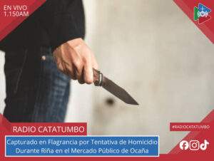 Imagen de referencia – Fue capturado en flagrancia por la Policía Nacional un hombre por su presunta participación en el delito de tentativa de homicidio en el sector del mercado público de Ocaña, Norte de Santander / Foto: iStock