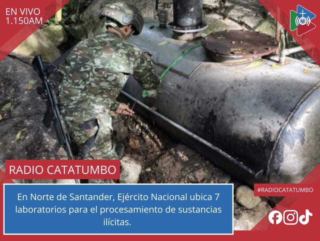 Durante la Operación Catatumbo el Ejército Nacional destruyó siete laboratorios y dos semilleros de coca en zona rural de Tibú y El Zulia, Norte de Santander / Foto: Ejército Nacional