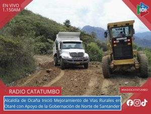 Imagen de referencia - La Administración Municipal sigue avanzando en el mejoramiento de las vías rurales del corregimiento de Otaré, en Ocaña Norte de Santander / Foto: Redes Sociales