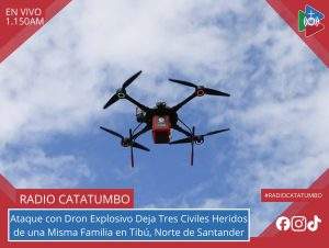 Imagen de referencia – Un nuevo ataque con dron explosivo dejó tres personas heridos de una misma familia en el corregimiento de Miramontes en Tibú, Norte de Santander / Foto: REUTERS/Thanos Floulis
