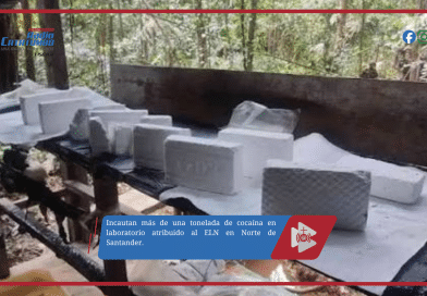 Incautan más de una tonelada de cocaína en laboratorio atribuido al ELN en Norte de Santander