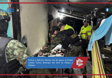 Policía y Ejército afectan red de apoyo al frente Camilo Torres Restrepo del ELN en Pelaya y Pailitas