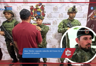 Alias ‘Flecha’, segundo cabecilla del Frente 33, se sometió a la justicia