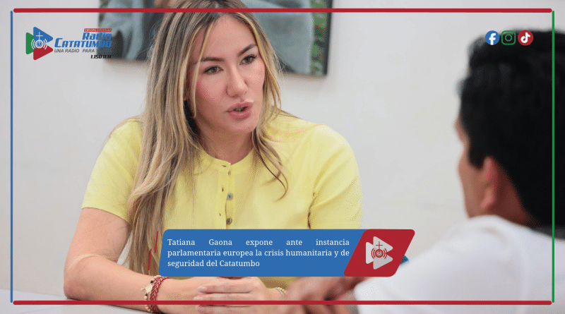 Tatiana Gaona expone ante instancia parlamentaria europea la crisis humanitaria y de seguridad del Catatumbo