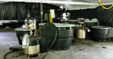 Megalaboratorio para el procesamiento de cocaina, vereda la abeja, Municipio de Convención