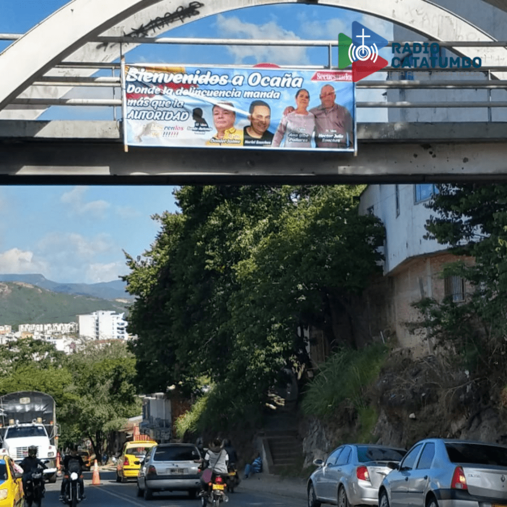 Pasacalle instalado en ell sector norte de Ocaña