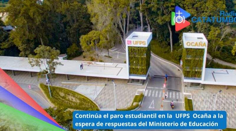 Entrada al campus principal de la UFPSO / Foto: Caracol Radio