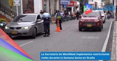 Secretaría de Movilidad y Tránsito de Ocaña emitió un llamado urgente a la ciudadanía para que respete los recorridos procesionales en Semana Santa / Foto: AlcaldiadeOcaña