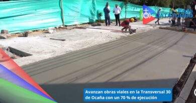 La Alcaldía de Ocaña reportó avances significativos en la obra que se ejecuta sobre la Transversal 30, la cual ya alcanza un 70 % de ejecución / Foto: Alcaldía de Ocaña