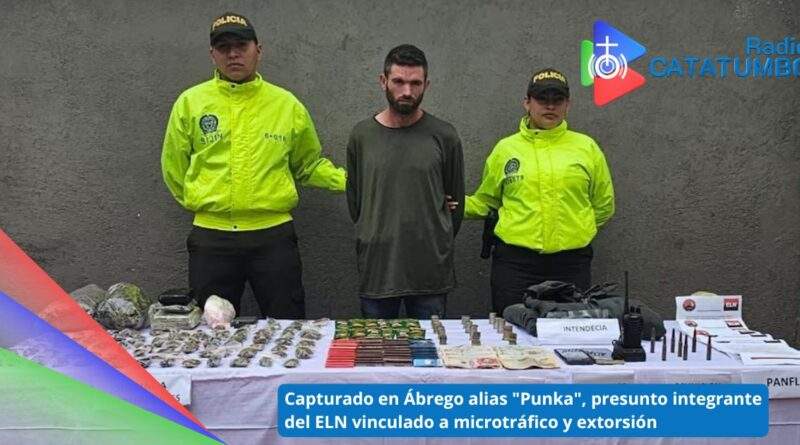 Juan Carlos Pérez Pacheco, alias Punka, capturado en Ábrego por su presunta participación en actividades delictivas para el ELN / Foto: Policía de Norte de Santander